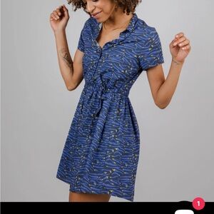 Brava Fabrics Jalapeño Short Dress Navy